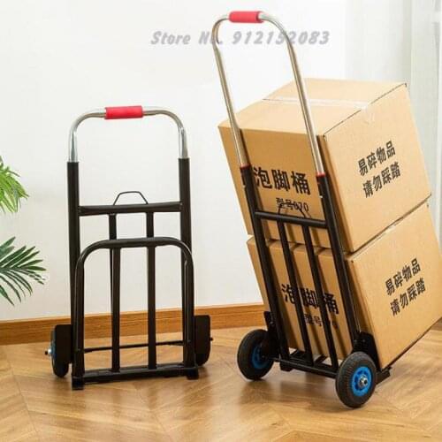 Pull Goods Trolleys, Light Shopping, Shopping Carts, Folding Portable Household Luggage Load Trolley Trailers