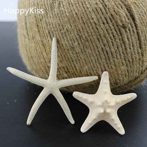 HappyKiss 2pcs /lot Natural Starfish BEIGE color party 2 styleCarft for party Home decoration7-10CM sea star natural fish