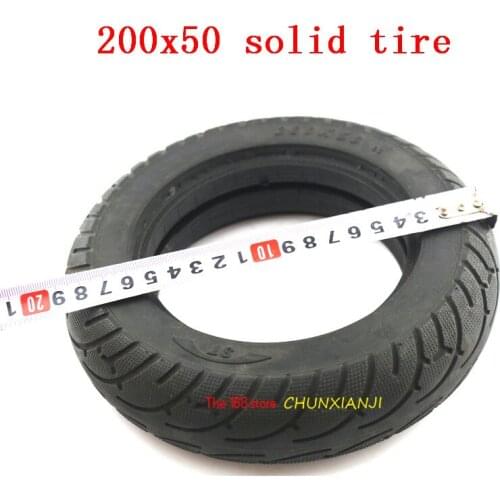 Good quality Mini folding electric scooter balancing car tires with slotted up 8 inch tire, small dolphin200X50 solid tire200*50