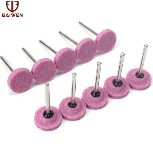 10Pcs Ceramic Grinding Head T Type For Metal Polishing Import Mounted Stones Abrasive Rotary Tool