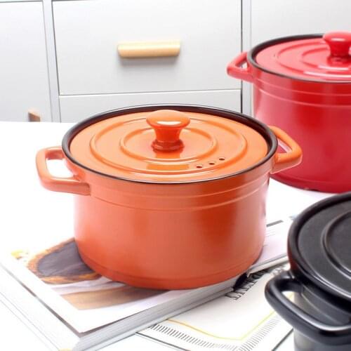 Classic Ancestral Durable Colorful Enamel Cast Iron Casserole Pot Dutch Oven For Kitchen Cooking