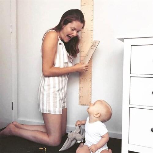 Nordic Style Wood Height Growth Chart Height Ruler Kids Childrens Room Hanging Ruler Wall Decorations Baby Photo Props