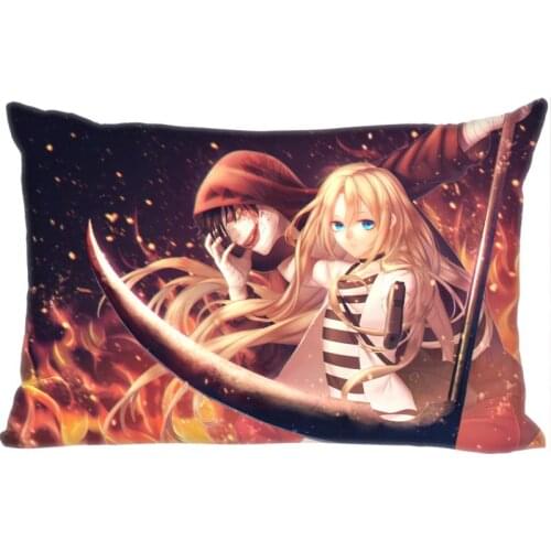 Hot Sale Angels of Death Rectangle Pillowcase Custom Home textile Zipper Pillowcase Pillow Cover Size 45x35cm (one side) Print