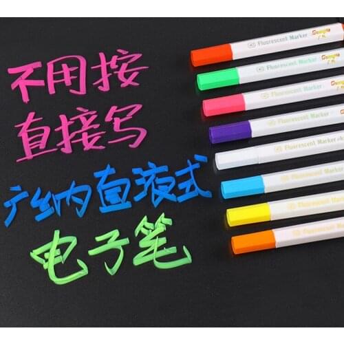 8Pcs New 8 Colors White Board Maker Pen Whiteboard Marker Erasable Liquid Chalk Glass Ceramics Maker Pen Office School Supply