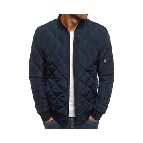 Autumn Winter Mens Bomber Jacket Male Outwear Thick Warm Parka Fashion Mens Slim Cotton Padded baseball Coats Clothing