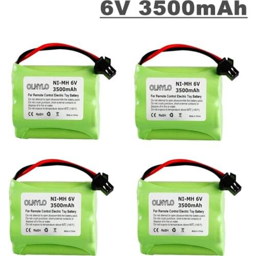 6v 3500mAh Ni-MH Battery For Rc toys Cars Tanks RC Robots Gun 6v Rechargeable Battery AA Battery Pack For rc boats SM-2P Plug