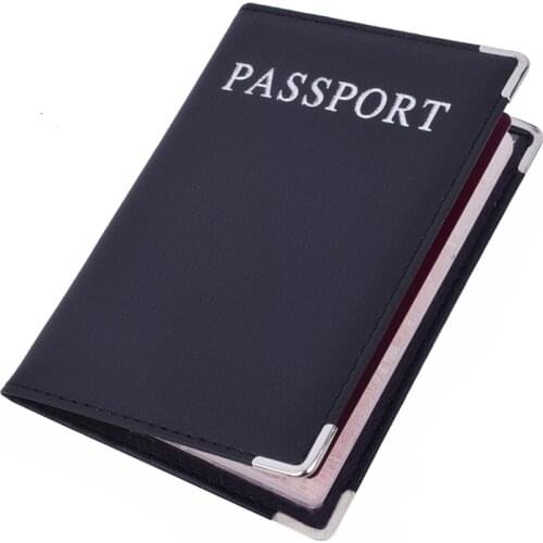 PU Leather Passport Cover Cute Business Card Holder Pouch for Travel Wallet Russian Netherland Case Women Pink