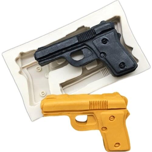Gun Pistol Silicone Mold Sugarcraft Chocolate Cupcake Baking Mold Fondant Cake Decorating Tools