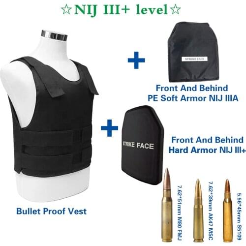 Level 3 / III Tactical Bulletproof Polyethylene Ceramic Composite Body Armor Vest