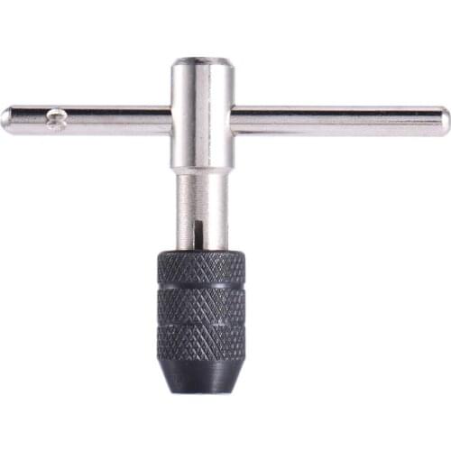 M3-M6 1/8-1/4 T-Handle Reversible Tap Wrench Tapping Threading Hand Tool For Repair, Assemble Furniture, Machinery Manufacturing