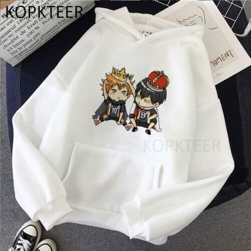 Anime Hoodies Haikyuu Hinata Shoyo Anime Haikyuu Kageyama Tobio Hoodies Women Aesthetic Hip Hop Streetwear Fashion Pullovers