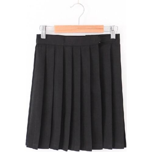 Japanese School Dresses Korea Student Pleated Skirt Anime Jk Uniform Sailor Suit Short Skirt For Girl Adjustable Waist 10 Colors