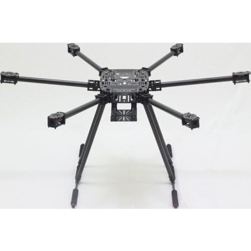 ZD850 850mm Full Carbon Fiber ZD 850 Umbrella Folding 6-axis Hexacopter Frame Kit with Carbon Fiber Landing Skid