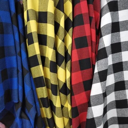 Jacket Pant Plaid Fabric DIY Sewing Craft Table Cloth Sofa Cover Textile Half Yard