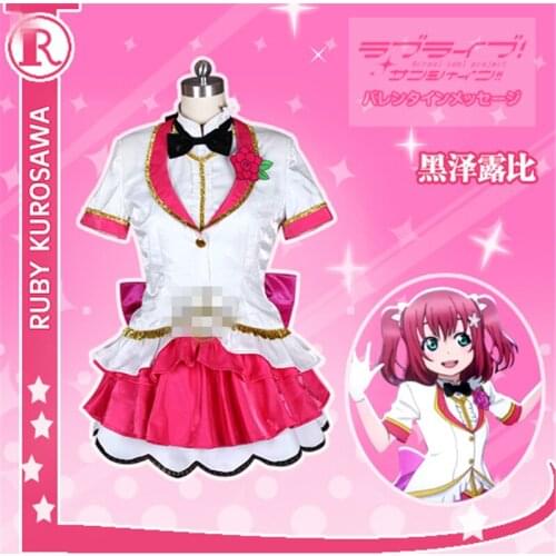 Love Live Sunshine All Member Kurosawa Ruby 13th Theatrical Version The Future Tickets Cosplay Costume Uniform Suits Women Dress