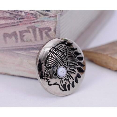 10X 30MM Tribal Turquoise Indian Chief Sewing Closures Connectors Shank Buttons