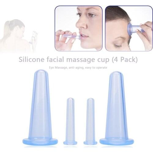 2/4pcs Silicone Cupping Suction Can Vacuum Face Body Cupping Suction Cups Facial Leg Arm Relaxation Health Care Tool