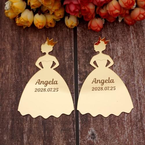 20pieces Custom Wedding Bride Name Invitation Cards Personalized 12cm height Party Decor Favors Accessories