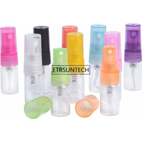 300pcs 2ml 5ml Clear Glass Spray Bottle Portable Perfume Atomizer Mini Sample Test Tube Bottle Thin Glass Vials F3367