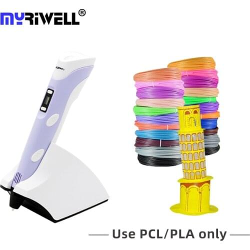 Myriwell Wireless Charging 3d Pen High End RP-200B PLA/PCL Compatiable Filament Diy 3d Printing Pen Speed Adjustable