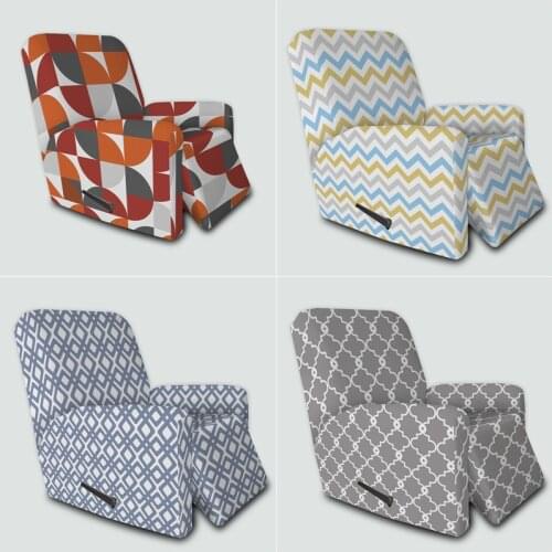 Geometric Recliner Cover Relax Lazy boy Chair Covers Spandex Lounge Single Seat Sofa Slipcovers Massage Couch Armchair Cover