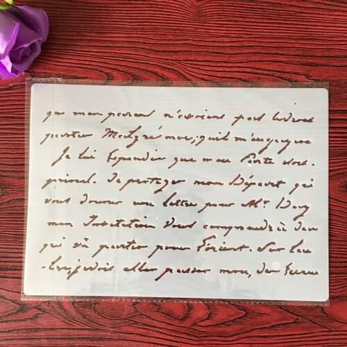 CraftArtGo DIY letter Stencils Painting Scrapbook Coloring Cake decorating sugar powder sieve printing mold printing table