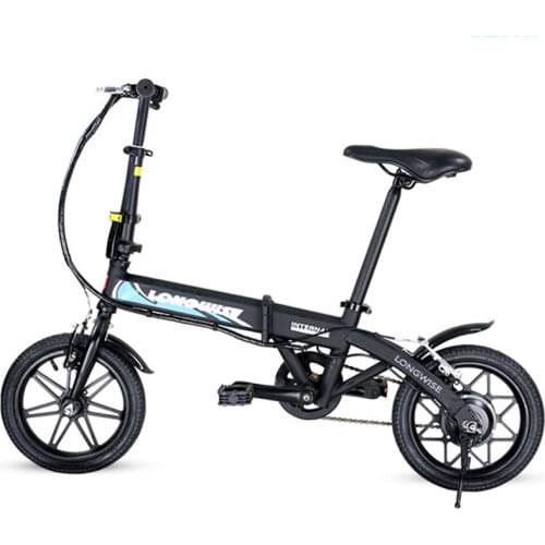 Adult Electric Bike 2 Wheels Electric Bicycle 14 Inch 36V Lithium Battery Folding Electric Bicycle With Double Disc Brake System