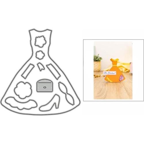 New Party Formal Dress Craft Embossing Mold 2021 Metal Cutting Dies for DIY Decorative Scrapbooking Album Card Making No Stamps