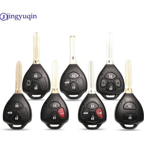 Jingyuqin 10p 4B Remote Car Key Shell Case Cover Fob Replacement For Toyota Camry Avalon Corolla Matrix RAV4 Venza Yaris 3+1