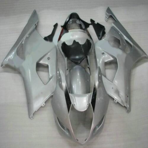 Top selling fairing kit for GSXR1000 03 04 full silver motorbike fairings set GSXR 1000 2003 2004