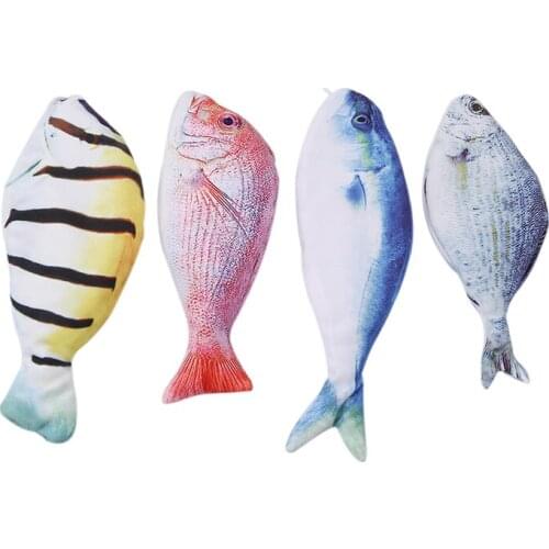 1PC Kawaii Fish Storage Bags Pencils Case Simulation Cloth Plush Fish Pen Box Large Capacity School Supplies Stationery