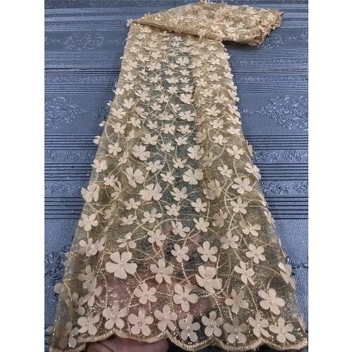 New exquisite 3D applique mesh embroidery, African lace fabric, suitable for ladies' skirt design fabrics