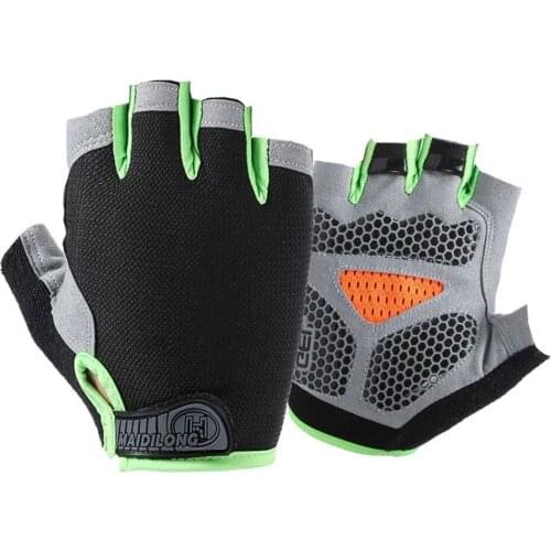 Outdoor New Cycling Anti-slip Anti-sweat Men Women Half Finger Gloves Breathable Anti-shock Sports Gloves Bike Bicycle Glove