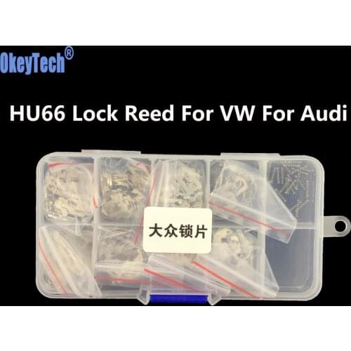 OkeyTech 200pcs Car Lock Reed HU66 Plate For AUDI VW Volkswagen Plate NO 1.2.3.4,11.12.13.14 Each 25pcs For VW Lock Repair Kits