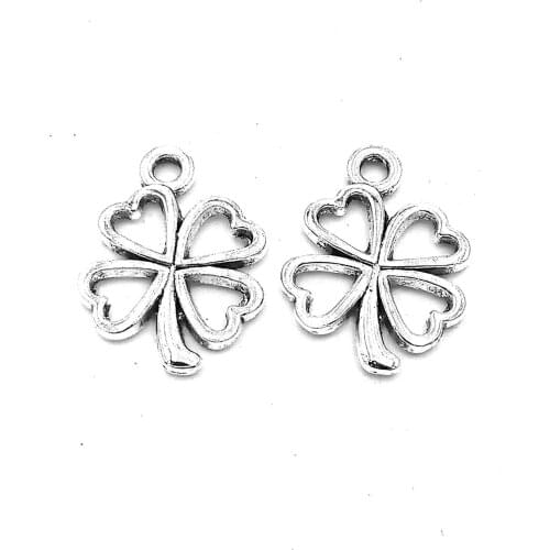100pcs Clover charms pendant 17x14mm antique silver ornament accessories jewelry making DIY base material
