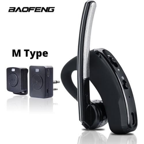 Walkie Talkie Wireless Headset PTT Bluetooth Earphone with Mic M Plug Wireless headphone Handsfree for Moto Ham Station