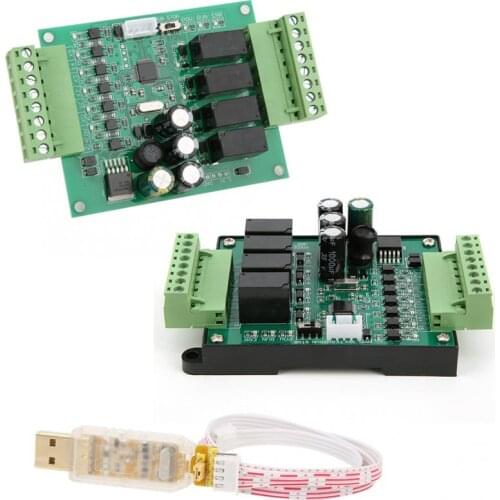 PLC Programmable Logic Controller FX2N-10MR 32-bit CPU Industrial Control Board With USB to TTL Cable For Mitsubishi