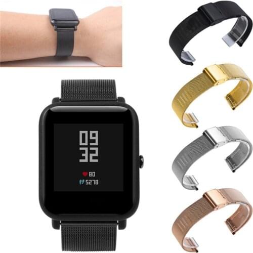 Amazfit belt gtr Watchband for Xiaomi amazfit GTS/Amazfit Bip/GTR 42mm strap Metal milanese belt Sport Smart watch bracelet