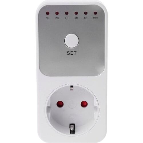EU Plug Electricity Power Metering Socket 10Hr Timer Socket Countdown Intelligent Time Setting Swtich Timer Control Socket