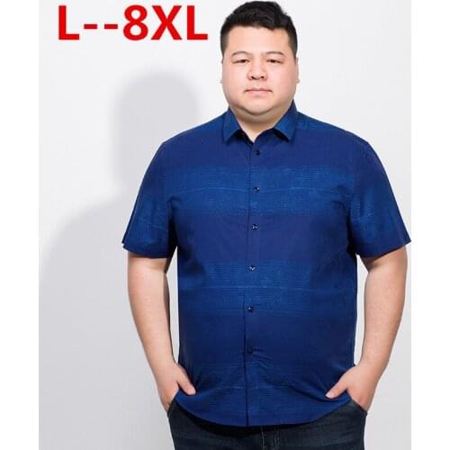 Plus size 10XL 8XL 6XL New Arrival Men Shirt Fashionable Casual Male Brand Clothing Printed Loose Camisa Social Masculina