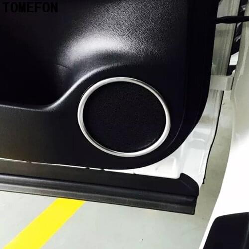TOMEFON Auto Styling ABS Chrome For Lexus RX 2016 Interior Car Door BOSE Audio Acoustics Speaker Horn Sound Ring Sticker Trim