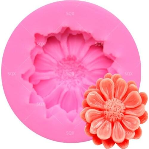 1 Hole Chrysanthemum Chocolate Fondant Cake Baking Molds,Cake Decorating Tools Pastry Tools Kitchen Accessories SQ1522