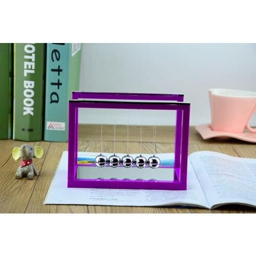 1PC Creative Oval Newton Billiards Bumping Hanging Pendulum Ball Home Decorations Office Living Room Birthday Present ELZ 008