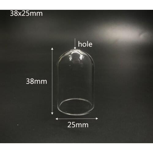 10pcs/lot 38x25mm clear tube bell shape top with one hole glass globes locket pendant glass bottle vial pendant jewelry findings
