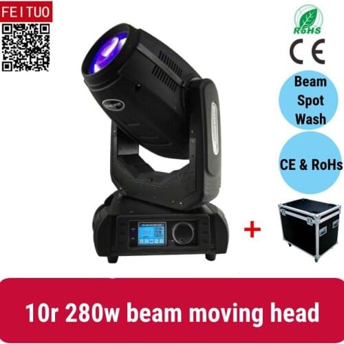 2pcs/case Dj lights 280w sharpy 10r beam moving head light beam 280 moving head pointe light flight case