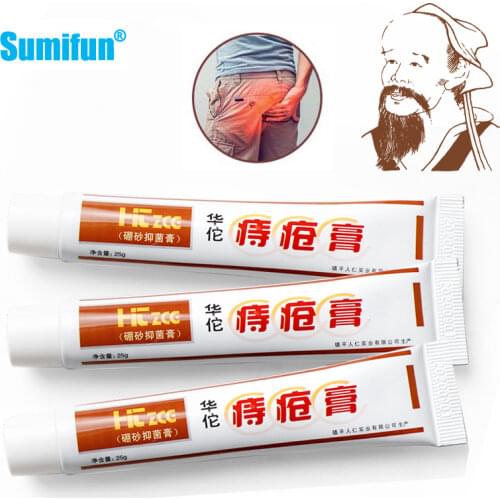 3Pcs Huatuo Hemorrhoids Cream Treat Acne Anal Fistula Pain Chinese Medical Herbal Ointment For Internal Piles External Fissure