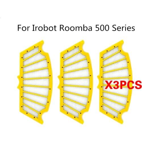 3 PCS Reusable Replacement Filter Screen Accessories for IRobot Roomba Sweeper Vacuum Cleaner 500 Series for Home