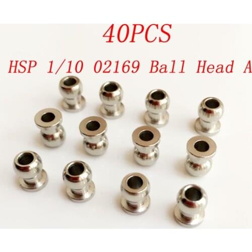 40PCS HSP 02169 1/10 Ball Head Holder A Tie Rod End Joint Turn Buckle Connect Link Spare Parts for RC Racing Car