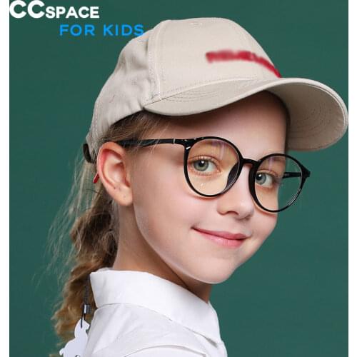 49509 Kids Anti Blue Glasses Frames Silicone Soft Ultralight Round Optical Fashion Computer Glasses