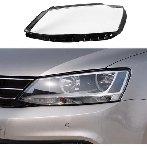 Car Front Head Light Lamp Transparent Lampshade Headlight Shell Cover Lens Mask for Jetta (Sagitar) 2012-2018